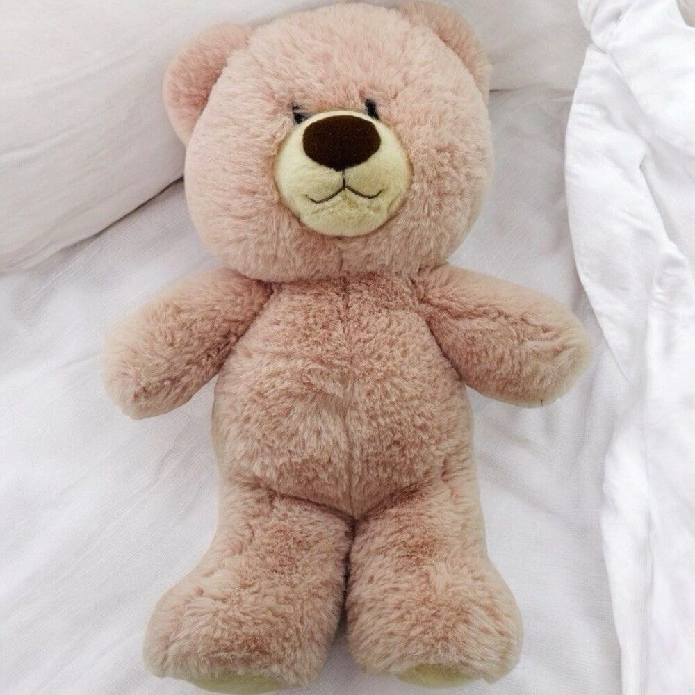 Aurora Pink Hugga Wug Teddy Bear 13” Pink Soft Plush Toy Stuffed Cuddle Animal